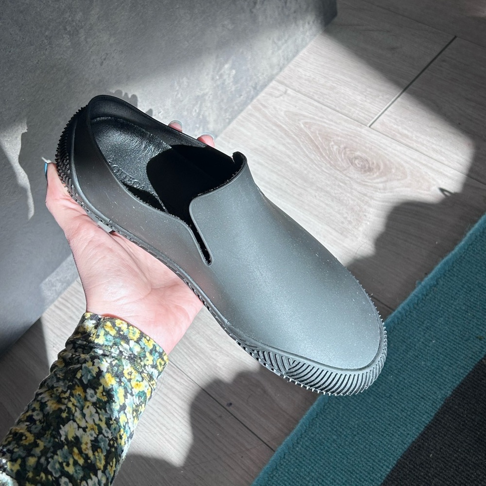 Brand New Original Bottega Veneta Black Rubber Climber Sneakers/ Slip-Ons